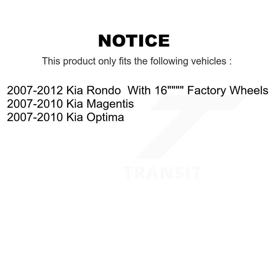 Front Outer & Inner Steering Tie Rod End Kit For Kia Rondo Optima Magentis KTR-104990