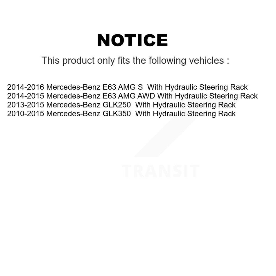 Front Outer & Inner Steering Tie Rod End Kit For Mercedes-Benz GLK350 GLK250 E63 AMG S KTR-105006