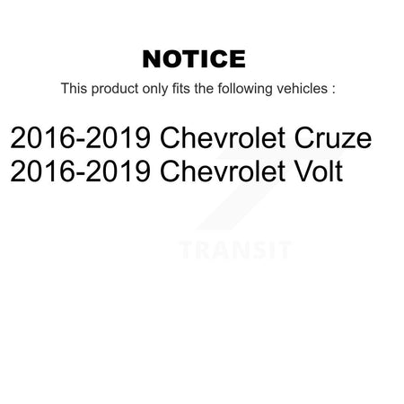 Front Outer & Inner Steering Tie Rod End Kit For 2016-2019 Chevrolet Cruze Volt KTR-105015