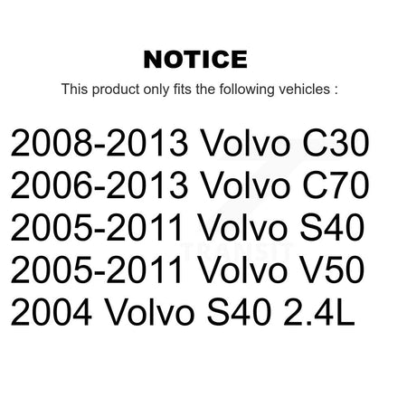 Front Outer & Inner Steering Tie Rod End Kit For Volvo S40 C30 V50 C70 KTR-105022