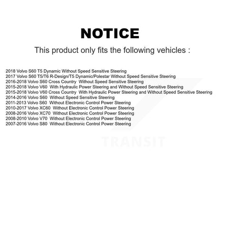 Front Outer & Inner Tie Rod End Kit For Volvo XC60 XC70 S60 V60 S80 Cross Country V70 KTR-105080