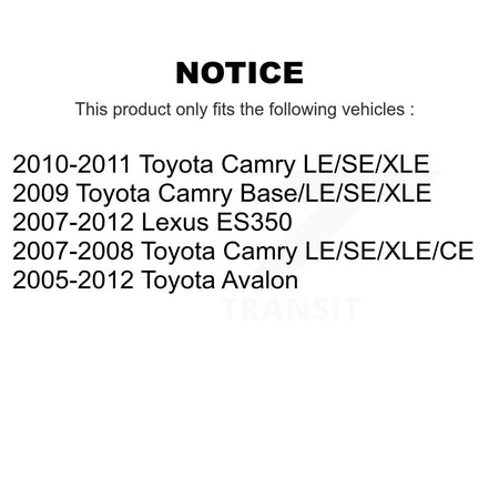 Front Outer & Inner Steering Tie Rod End Kit For Toyota Camry Lexus ES350 Avalon KTR-105083