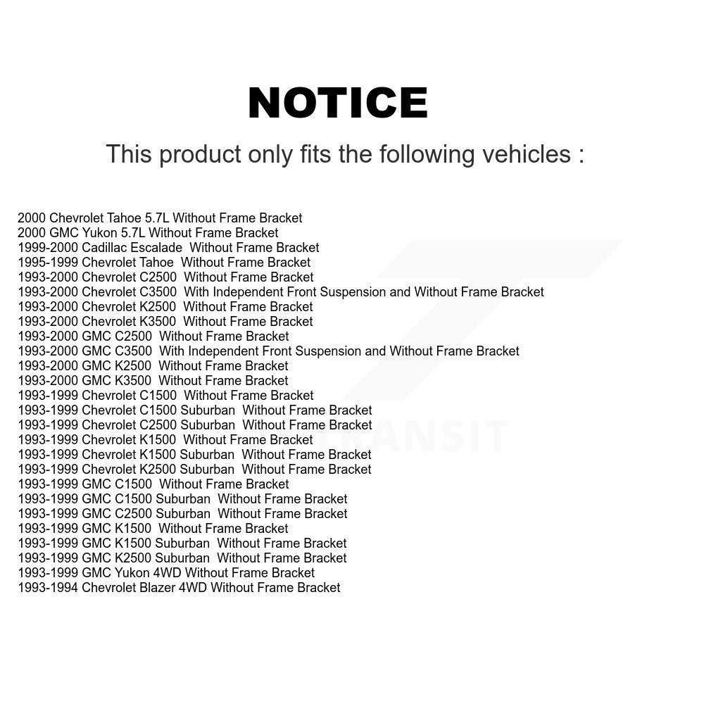 Front Pitman And Idler Arm & Bracket Kit For Chevrolet GMC K1500 C1500 K2500 K3500 C2500 KTR-105117