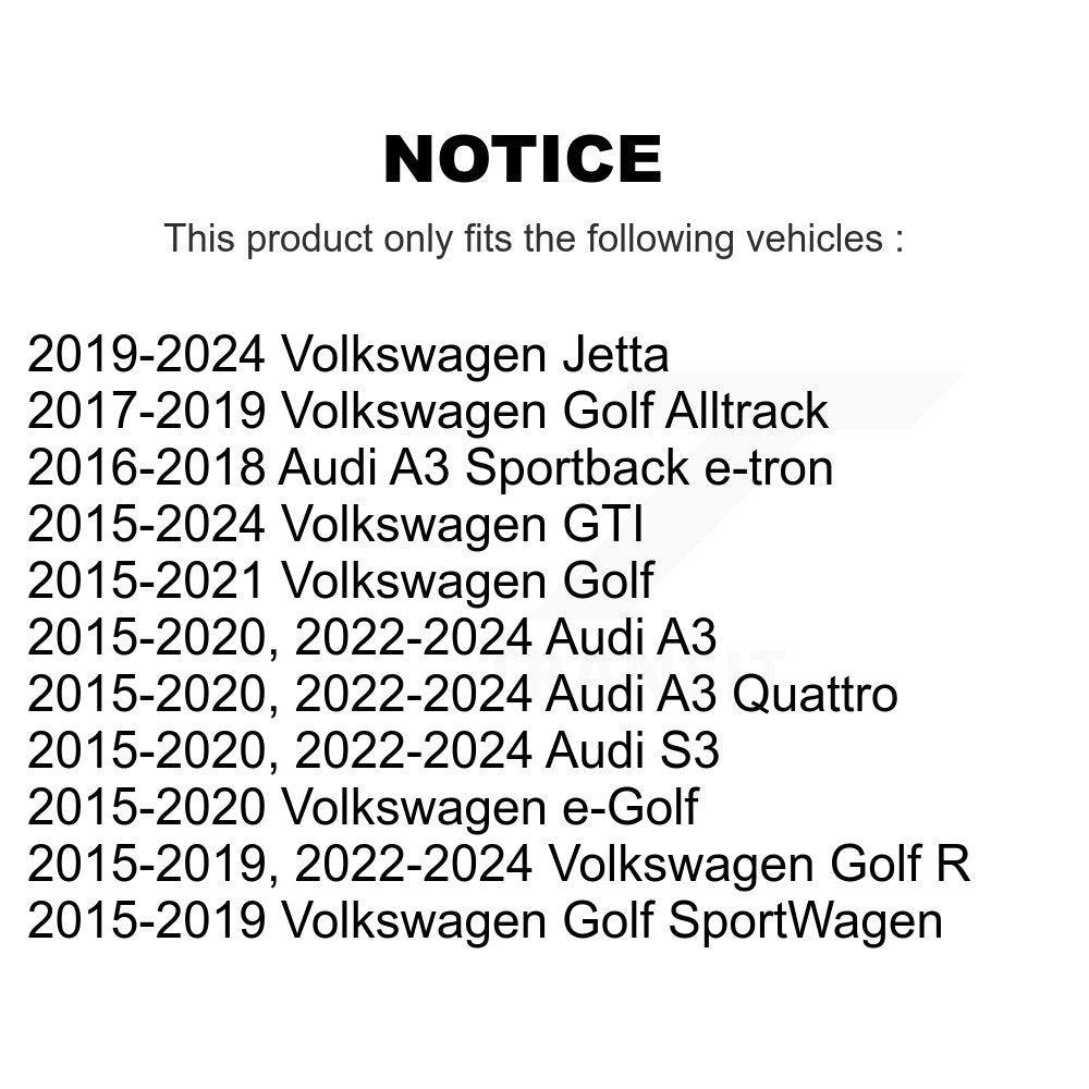 Front Lower Control Arm Kit For Volkswagen Jetta Golf Audi GTI SportWagen A3 R S3 KTR-105176