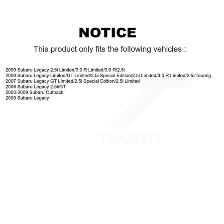 Front Lower Suspension Control Arm Without Ball Joint Kit For Subaru Outback Legacy KTR-105179
