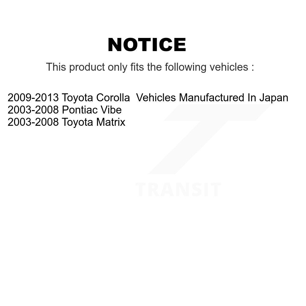 Front Lower Suspension Control Arm Ball Joints Kit For Toyota Corolla Matrix Pontiac Vibe KTR-105219