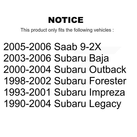 Front Lower Control Arm Ball Joints Kit For Subaru Legacy Outback Forester Impreza Baja KTR-105243