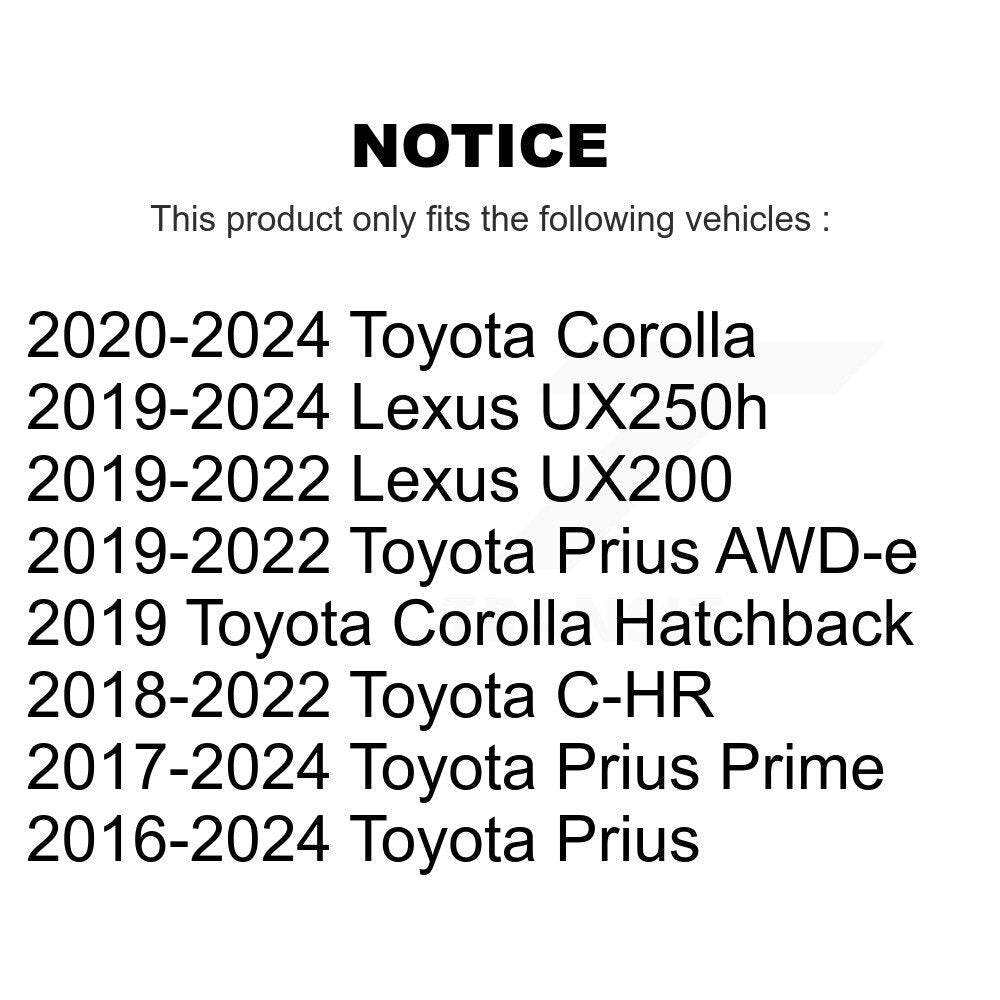 Front Rear Suspension Bar Link Kit For Toyota Corolla C-HR Prius Prime Lexus UX250h AWD-e KTR-105277