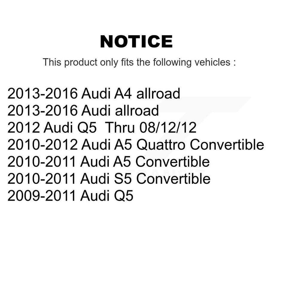 Front Control Arm Ball Joint Tie Rod End Link Kit (8Pc) For Audi Q5 A5 Quattro allroad S5 KTR-105283