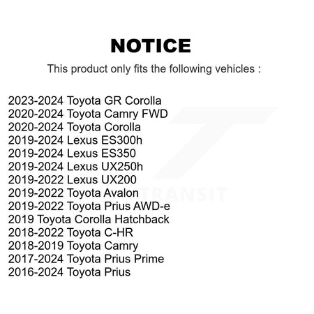 Rear Suspension Sway Bar Link Pair For Toyota Corolla Camry C-HR Prius Prime Lexus UX250h KTR-105293