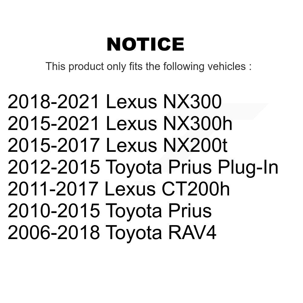 Front Lower Rearward Suspension Control Arm Bushing Pair For Toyota RAV4 Lexus NX300 KTR-105303