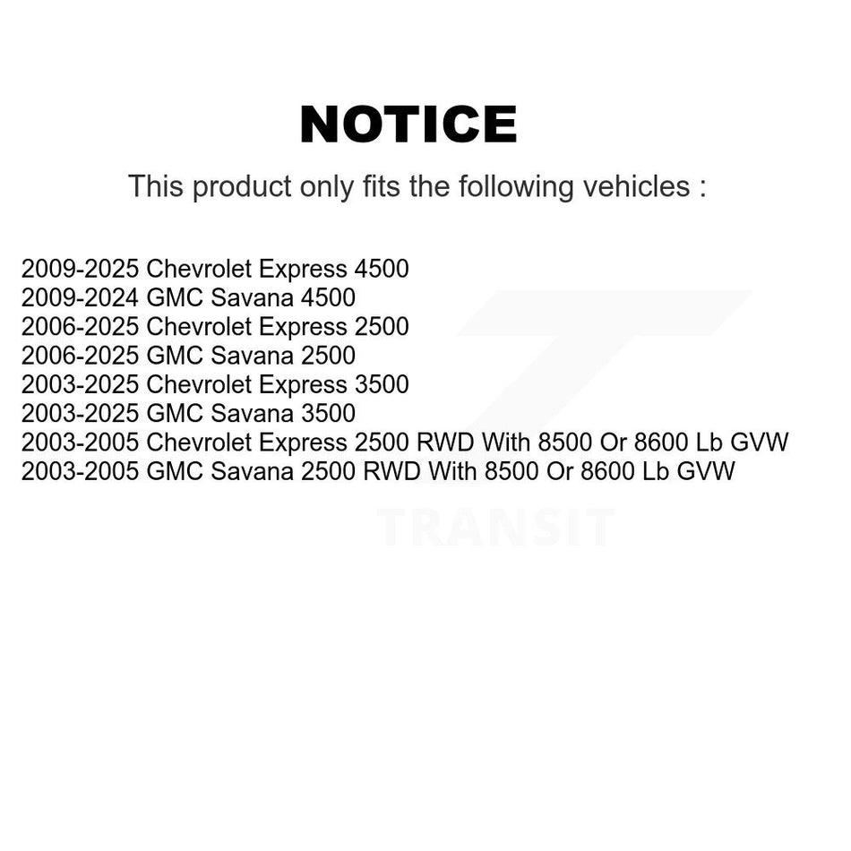 Front Lower Suspension Control Arm & Ball Joint Kit For GMC Chevrolet Savana 2500 Express KTR-105307