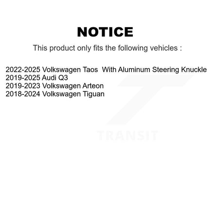 Front Lower Suspension Control Arm And Ball Joint Kit For Volkswagen Tiguan Taos Audi Q3 KTR-105321