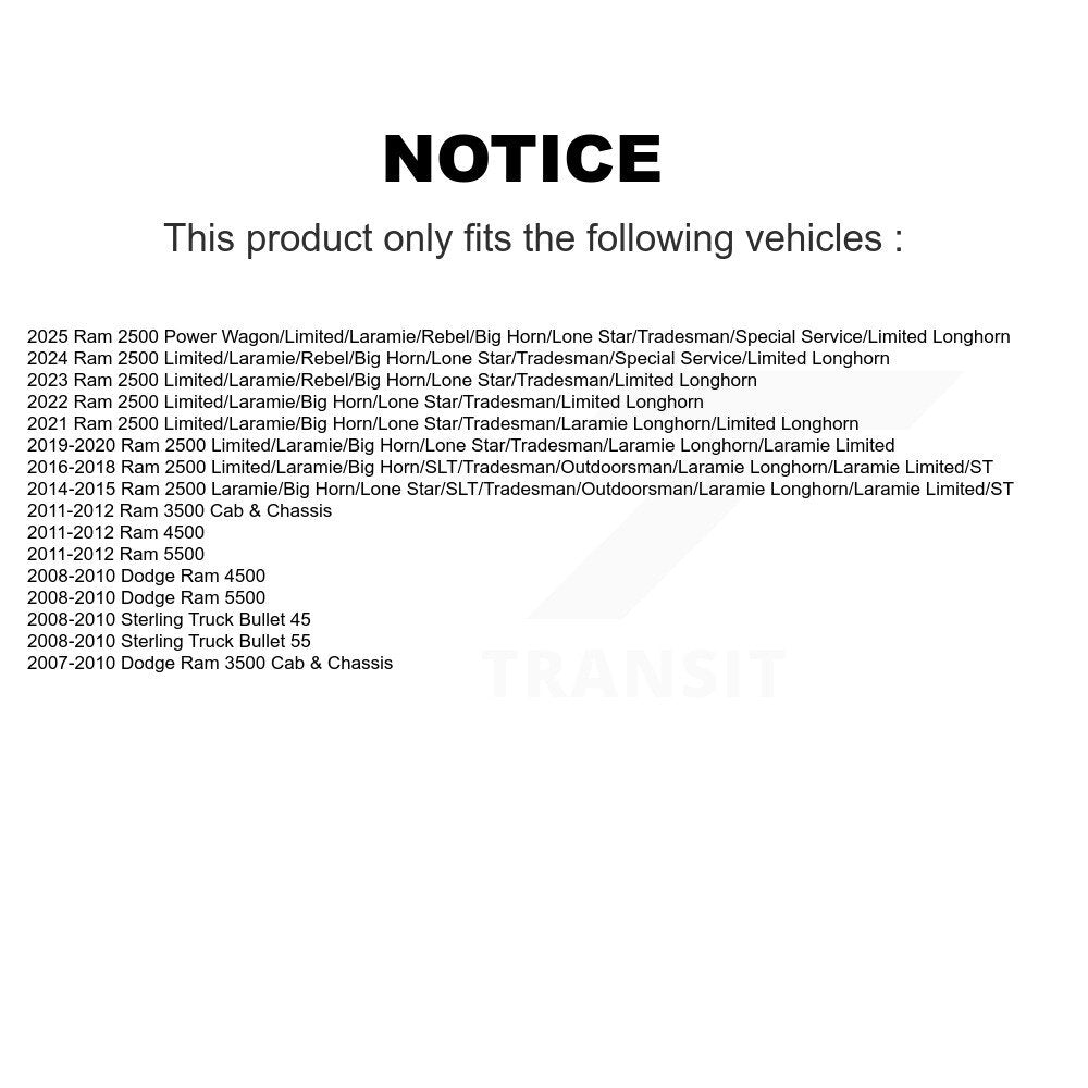 Rear Suspension Sway Bar Link Pair For Ram 2500 Dodge 3500 Sterling Truck 4500 5500 45 55 KTR-105371