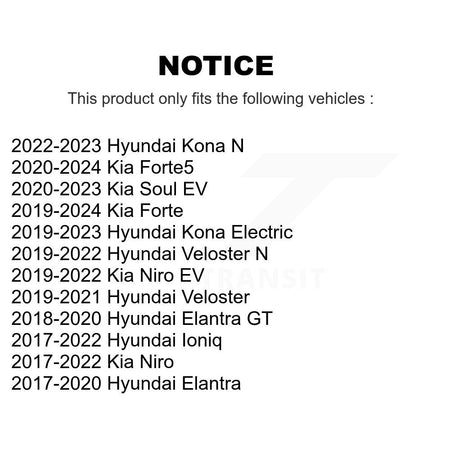 Rear Suspension Sway Bar Link Pair For Hyundai Elantra Kia Forte Kona Electric Ioniq Niro KTR-105373