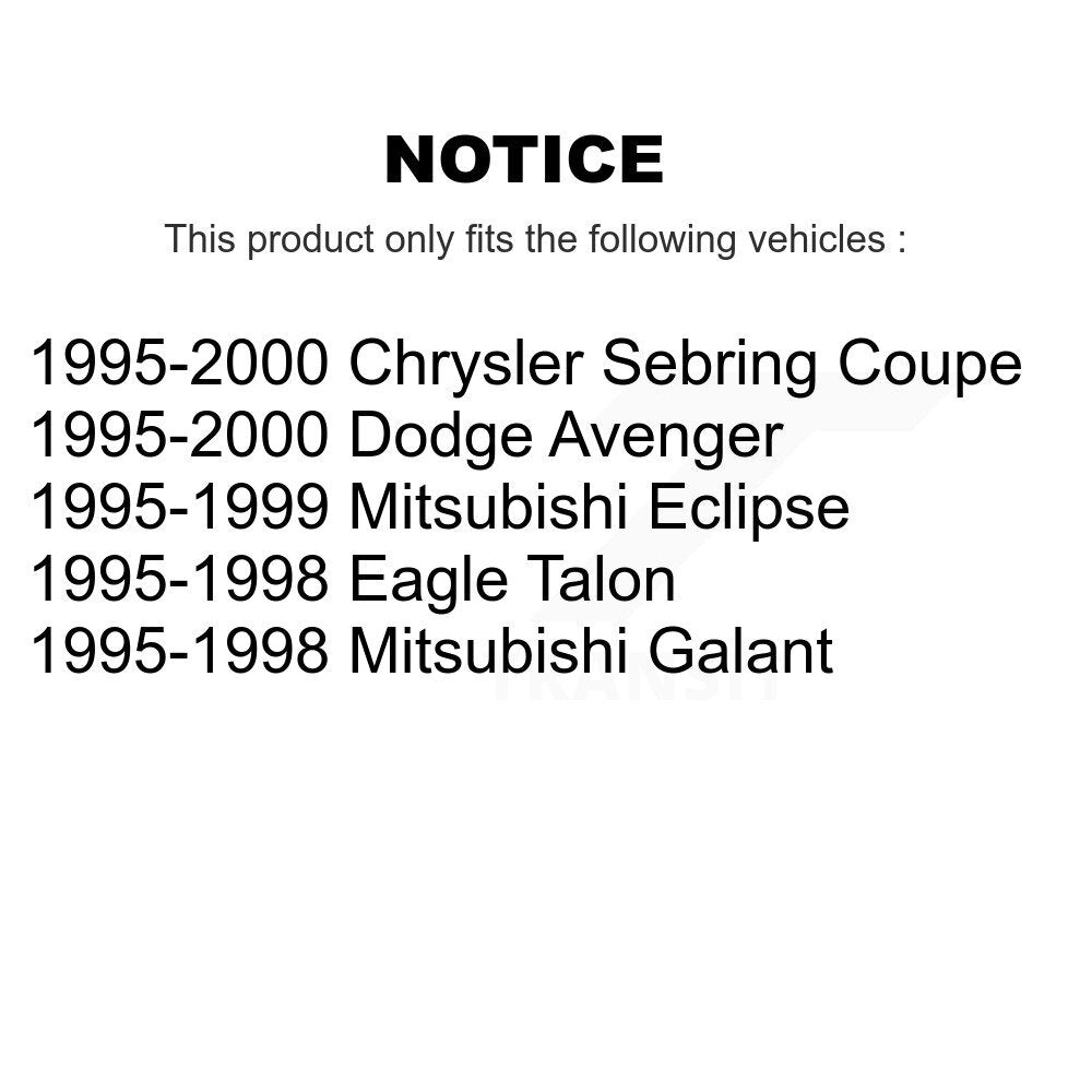 Front Rear Suspension Bar Link Kit For Chrysler Sebring Mitsubishi Eclipse Eagle Talon KTR-105401