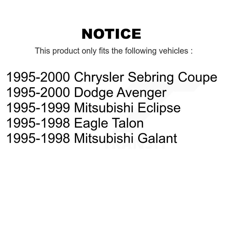 Front Rear Suspension Bar Link Kit For Chrysler Sebring Mitsubishi Eclipse Eagle Talon KTR-105401