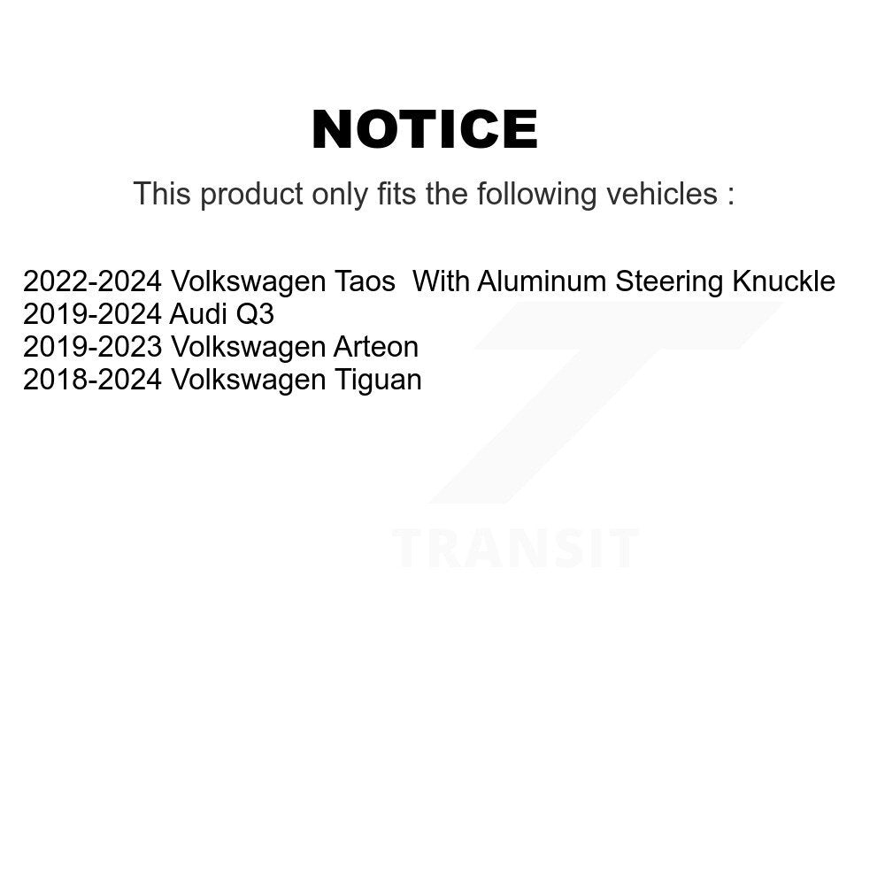 Front Lower Control Arm And Ball Joint Link Kit For Volkswagen Tiguan Taos Audi Q3 Arteon KTR-105427