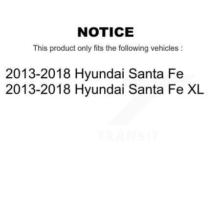 Front Outer & Inner Steering Tie Rod End Kit For 2013-2018 Hyundai Santa Fe XL KTR-105459
