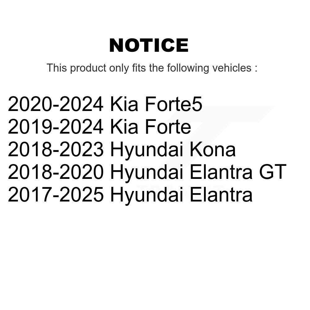 Front Outer & Inner Steering Tie Rod End Kit For Hyundai Elantra Kona Kia Forte GT Forte5 KTR-105460