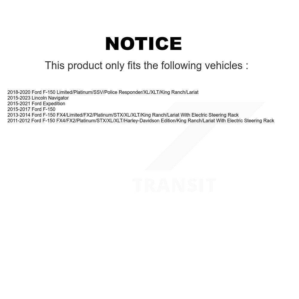 Front Outer & Inner Steering Tie Rod End Kit For Ford F-150 Expedition Lincoln Navigator KTR-105470