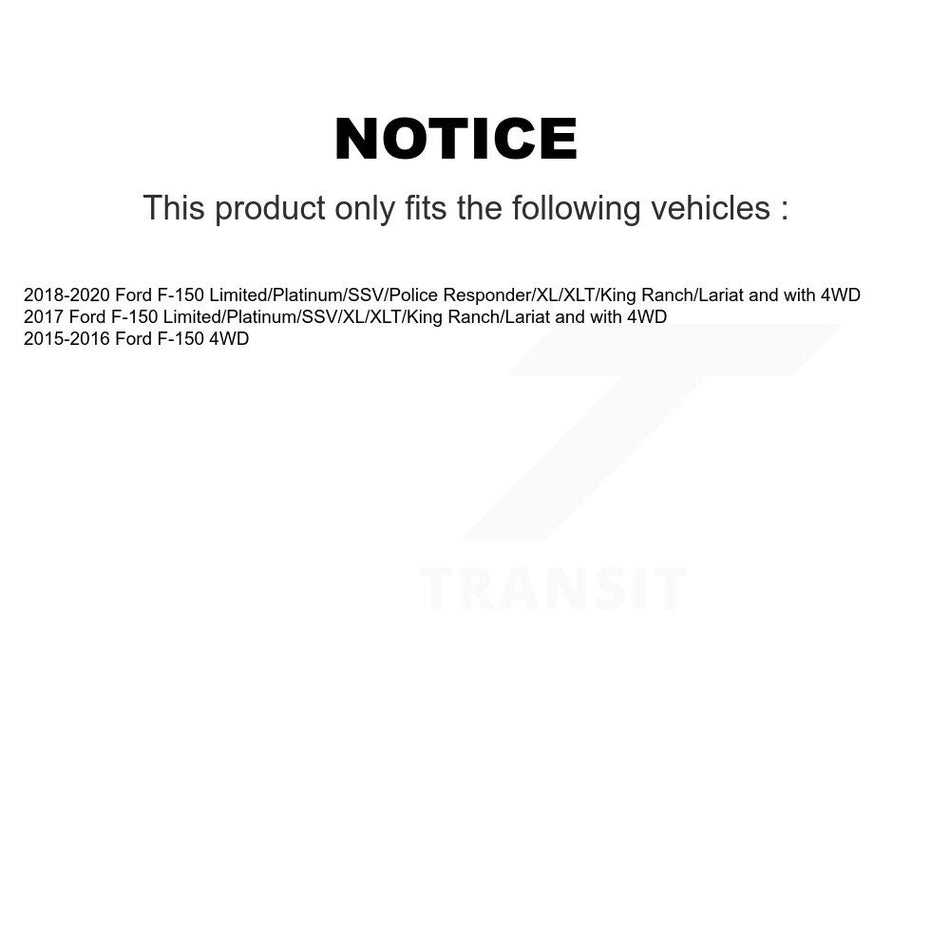 Front Suspension Lower Control Arm & Ball Joint Tie Rod End Link Kit (8Pc) For Ford F-150 KTR-105485
