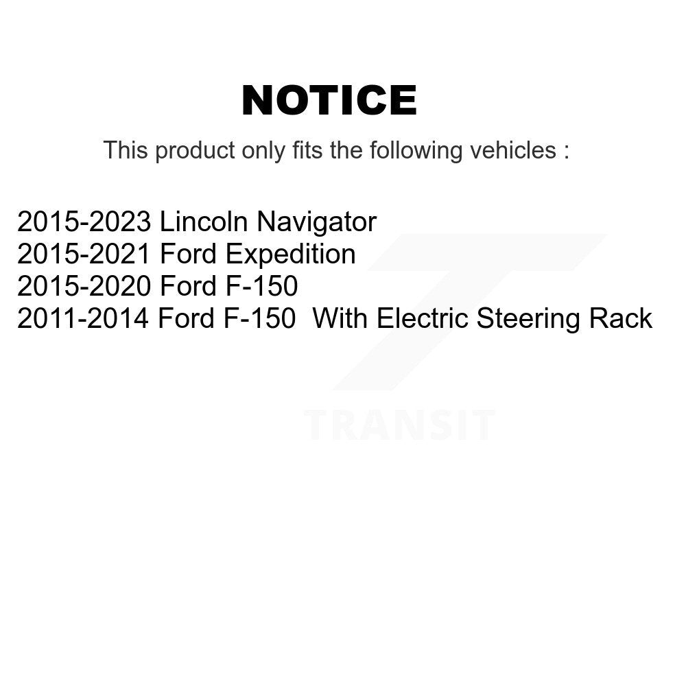 Front Inner Steering Tie Rod End Pair For Ford F-150 Expedition Lincoln Navigator KTR-105517