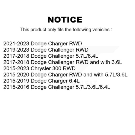 Front Inner Steering Tie Rod End Pair For Dodge Charger Challenger Chrysler 300 KTR-105518