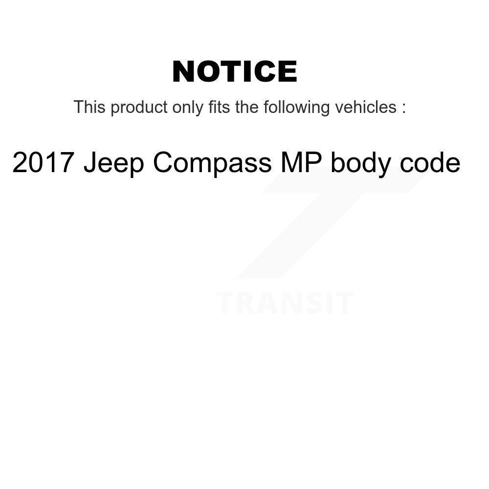 Front Lower Ball Joint And Outer Tie Rod End Kit For 2017 Jeep Compass MP body code KTR-105537
