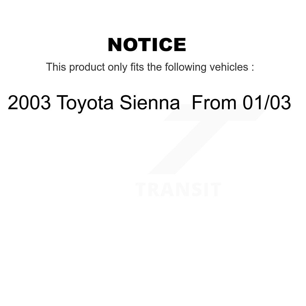 Front Suspension Lower Ball Joint Outer Tie Rod End Kit For 2003 Toyota Sienna From 01 03 KTR-105547