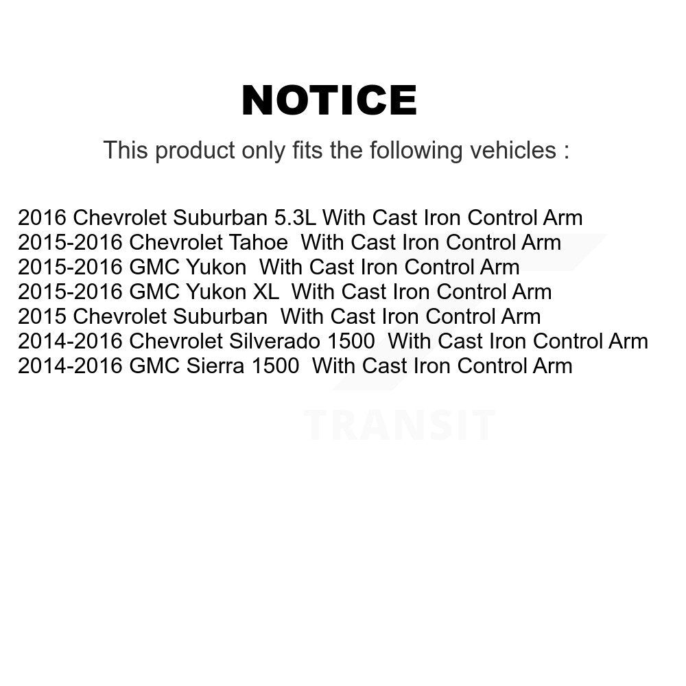 Front Lower Control Arm Ball Joint Inner & Outer Tie Rod End Link Kit (8Pc) For GMC 1500 KTR-105549