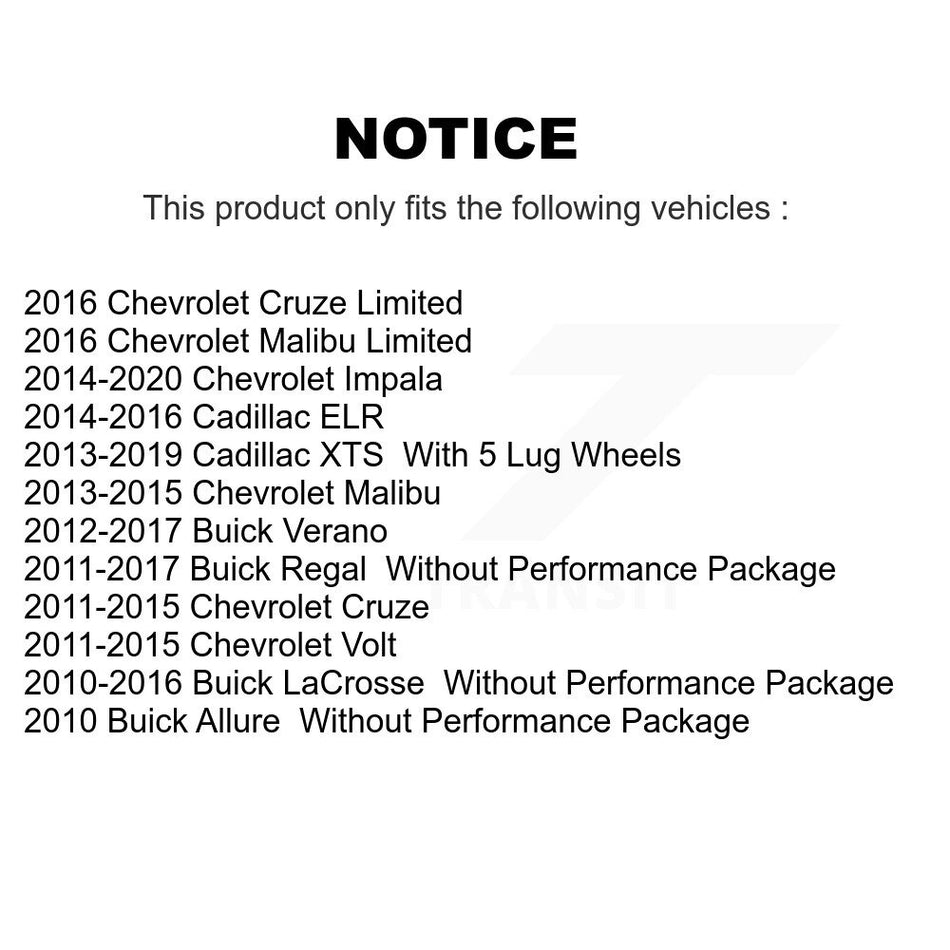Front Lower Rearward Suspension Control Arm Bushing Pair For Chevrolet Cruze Buick Verano KTR-105562