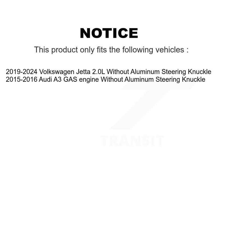 Front Lower Control Arm Tie Rod End Link Ball Joint Kit (8Pc) For Volkswagen Jetta Audi KTR-105648
