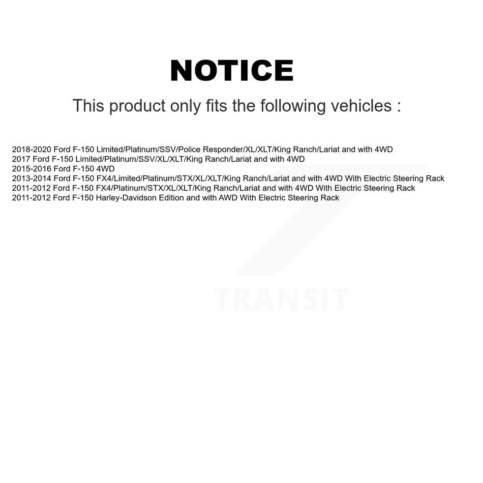 Front Suspension Upper Control Arm & Ball Joint Tie Rod End Link Kit (8Pc) For Ford F-150 KTR-105652