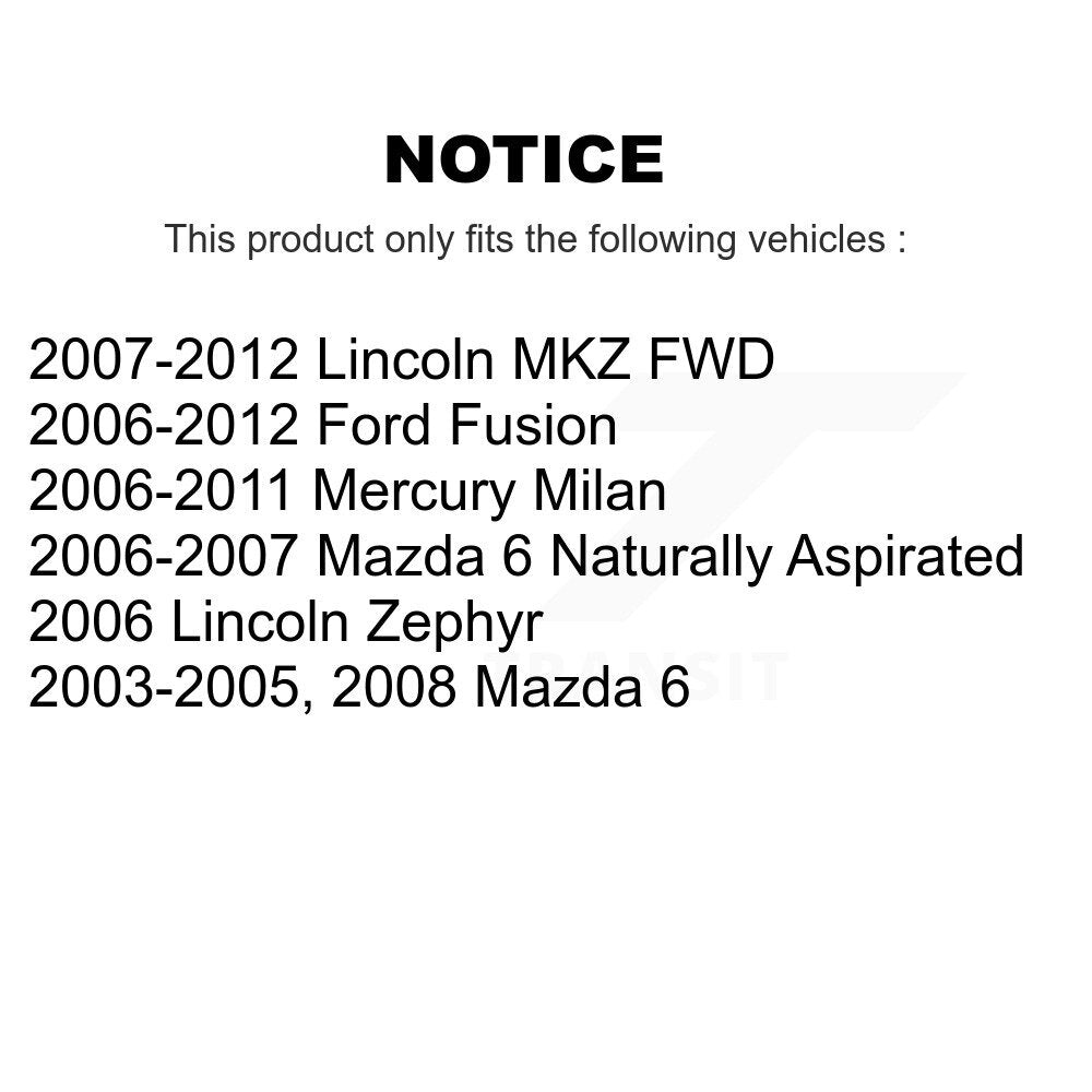 Rear Lower Forward Control Arm Pair For Ford Fusion Mazda 6 Lincoln MKZ Zephyr Mercury KTR-105671