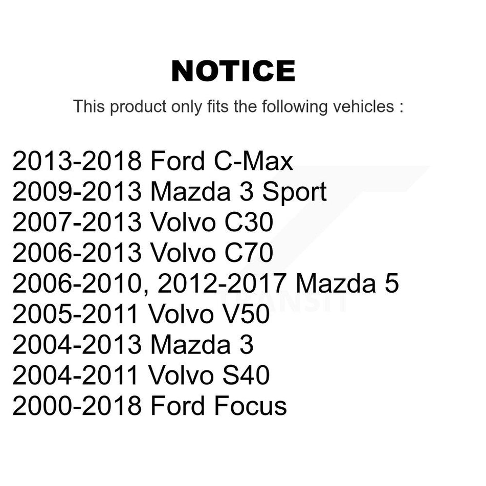 Rear Lower Forward Control Arm Pair For Mazda 3 Ford Focus 5 Volvo C-Max S40 C30 V50 C70 KTR-105674