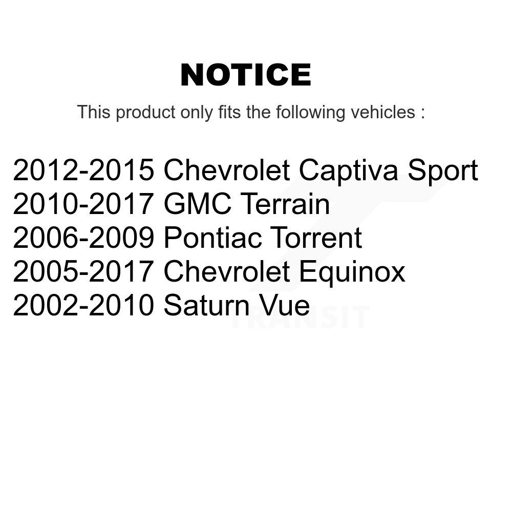 Rear Lower Forward Control Arm Pair For Chevrolet Equinox GMC Terrain Pontiac Torrent Vue KTR-105677