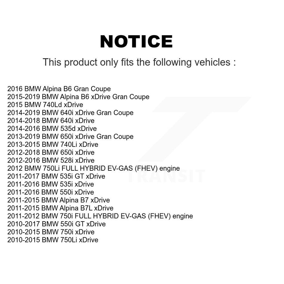 Front Lower Forward Control Arm Ball Joint Tie Rod End Link Kit (8Pc) For BMW 535i xDrive KTR-105681