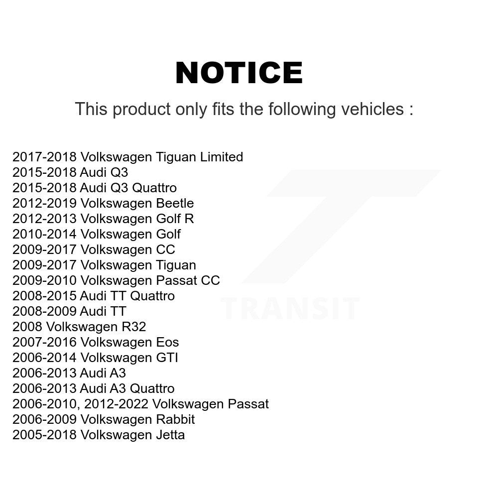Rear Lower Rearward Control Arm Pair For Volkswagen Jetta Tiguan Passat Audi Golf Beetle KTR-105694