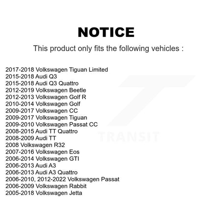 Rear Lower Rearward Control Arm Pair For Volkswagen Jetta Tiguan Passat Audi Golf Beetle KTR-105694