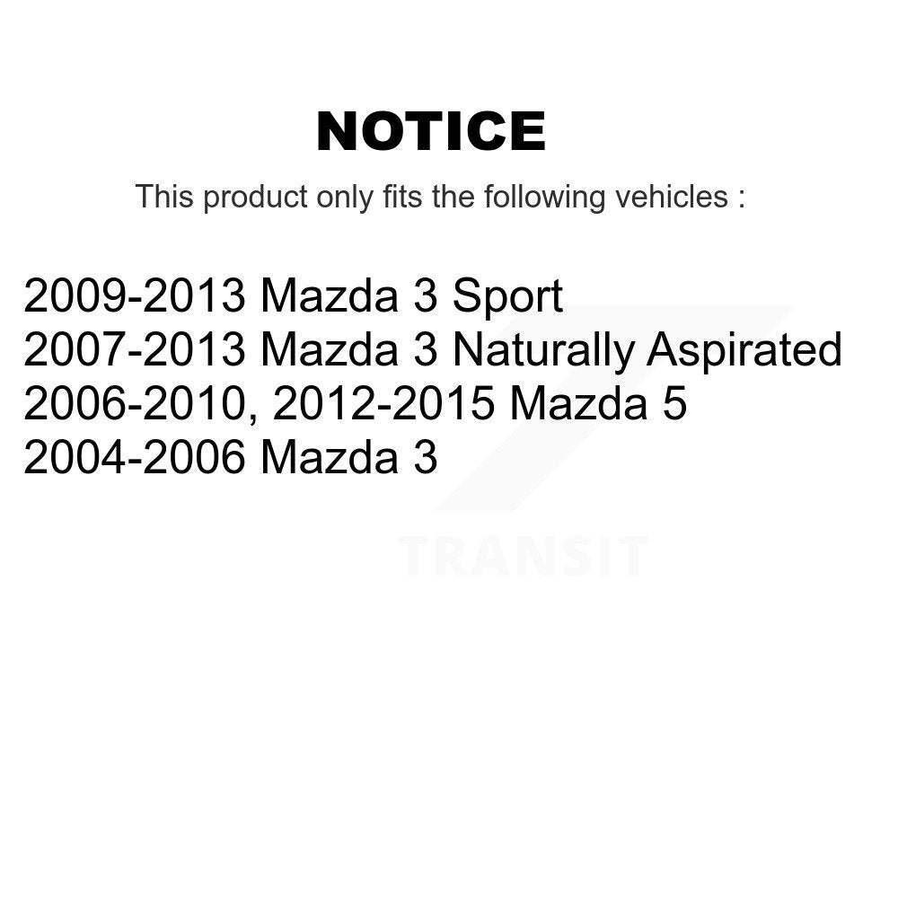 Rear Lower Rearward Suspension Control Arm Pair For Mazda 3 5 Sport KTR-105700