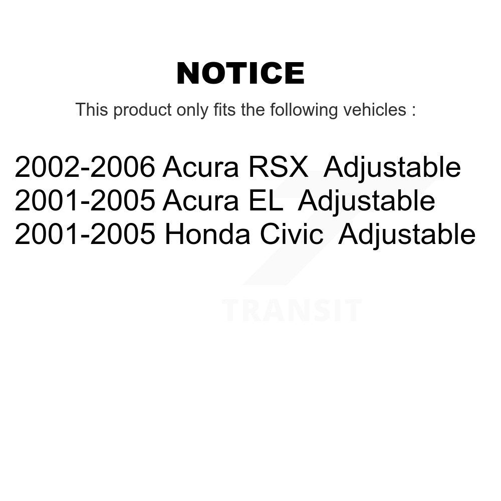 Rear Upper Suspension Control Arm Pair For Honda Civic Acura EL RSX Adjustable KTR-105729