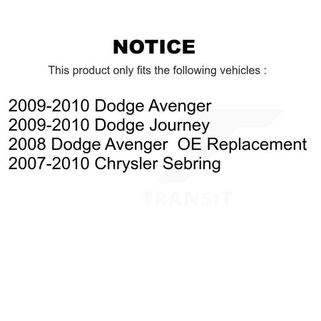 Rear Upper Suspension Control Arm Pair For Dodge Journey Chrysler Sebring Avenger KTR-105732