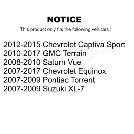 Rear Upper Control Arm Pair For Chevrolet Equinox GMC Terrain Pontiac Torrent Saturn Vue KTR-105733