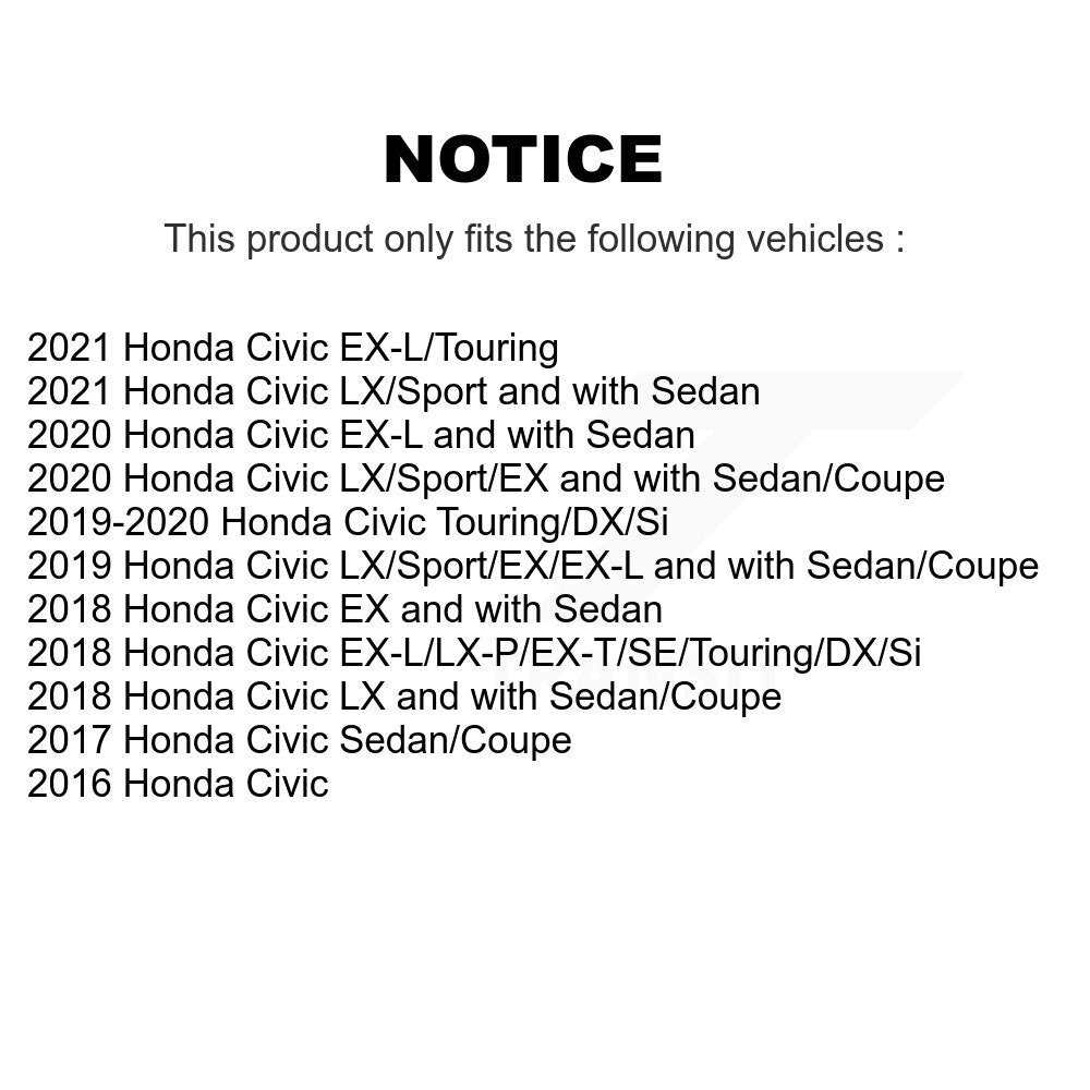 Rear Lower Rearward Suspension Control Arm Kit For Honda Civic KTR-105747
