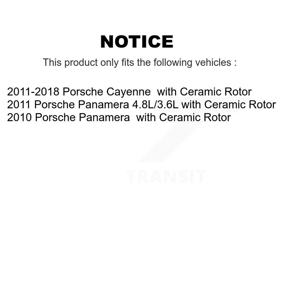 Front Ceramic Brake Pad & Wear Sensor Kit For Porsche Cayenne Panamera with Rotor KTW-100037