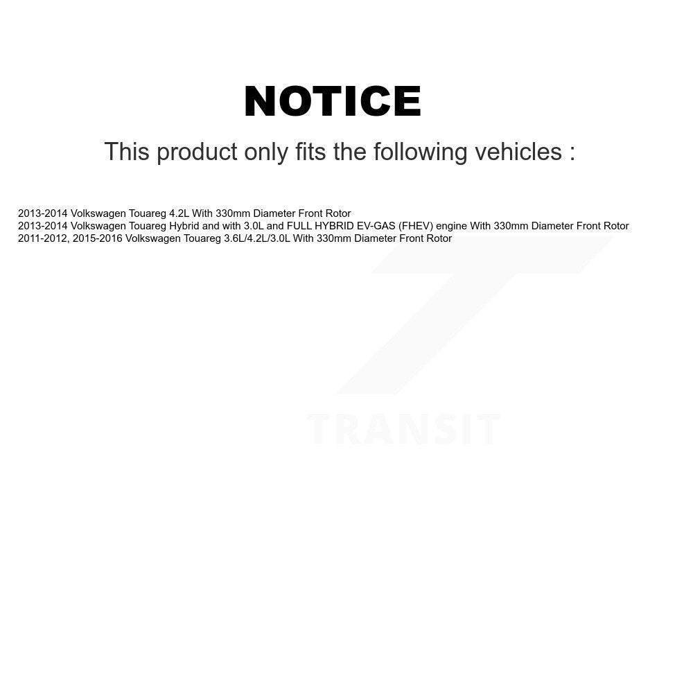 Front Ceramic Disc Brake Pads And Wear Sensors Kit For Volkswagen Touareg KTW-100039