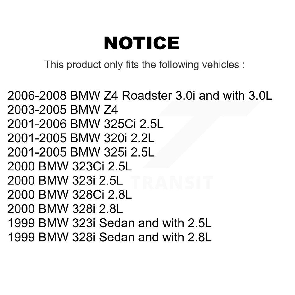 Front Ceramic Brake Pads Wear Sensor Kit For BMW Z4 325i 325Ci 320i 323i 328i 323Ci 328Ci KTW-100141