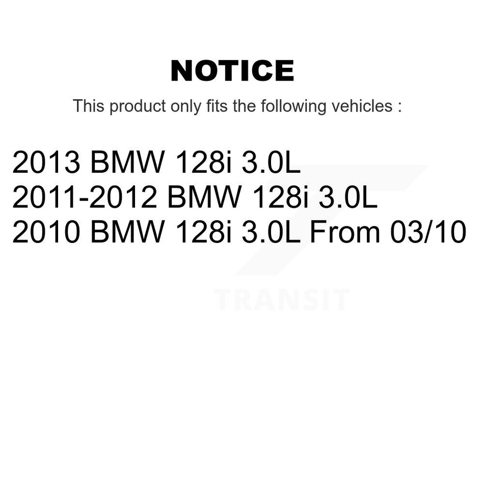 Front Ceramic Disc Brake Pads And Wear Sensors Kit For BMW 128i 3.0L KTW-100193