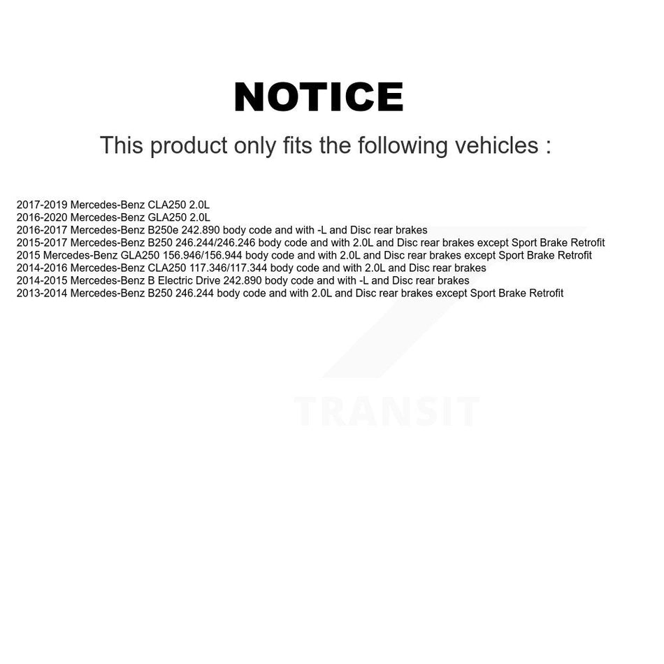 Front Ceramic Brake Pad & Wear Sensor Kit For Mercedes-Benz GLA250 CLA250 B250 B Electric KTW-100227